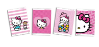 Imagem de QUADROS DECORATIVOS HELLO KITTY ROSA COM 04 UNIDADES  - 01 UNIDADE